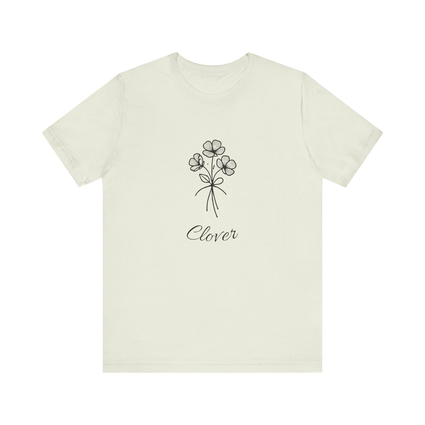 Clover Floral Short Sleeve Tee - Nature Lover Shirt, Casual Wear, Gift for Friends, Cute Tee, Spring Outfit