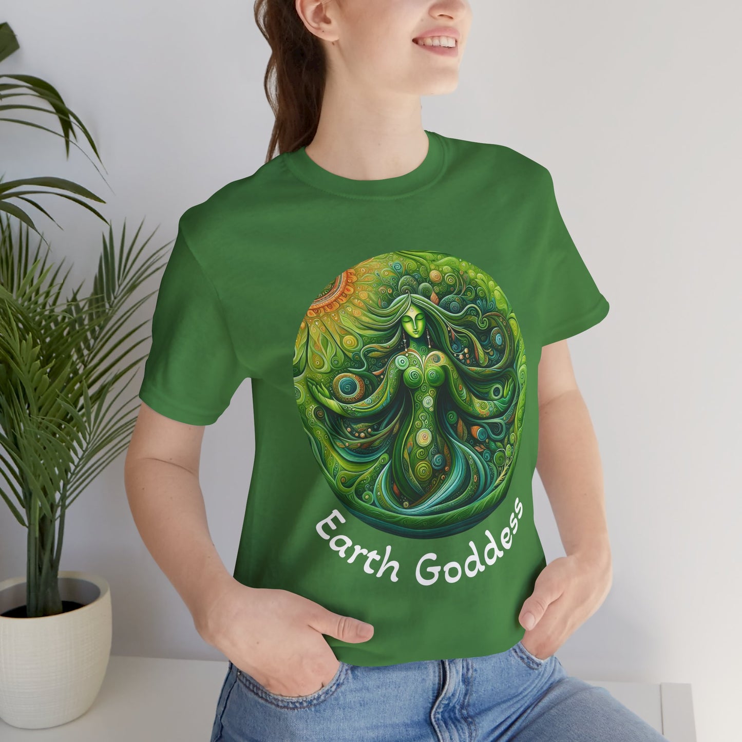 Earth Goddess Unisex Jersey Tee, Eco-Friendly Shirt, Nature Lover Tee, Spiritual Gift, Bohemian Style Top, Earth Day Apparel