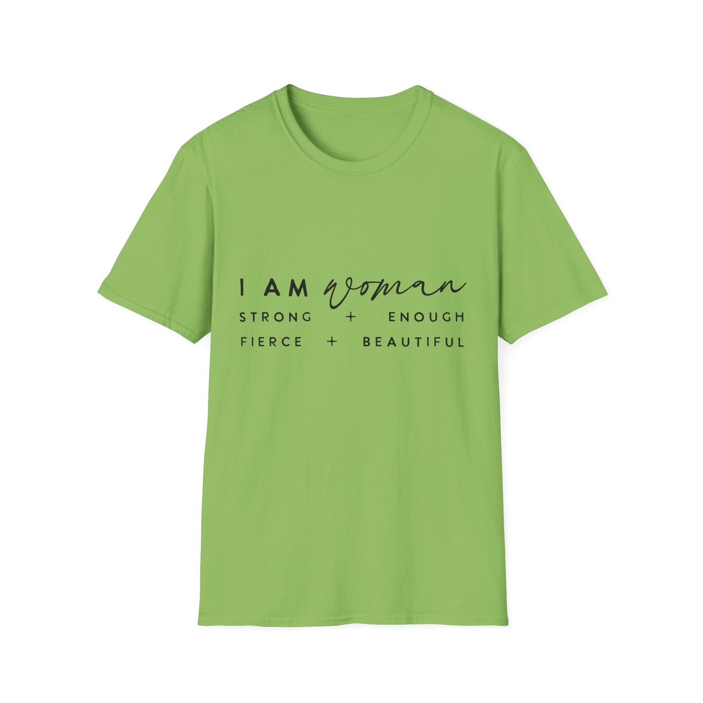 Empowering Woman T-Shirt | I Am Woman Strong + Fierce + Beautiful | Gift for Her, Feminist Apparel, Casual Wear, Motivational Tee