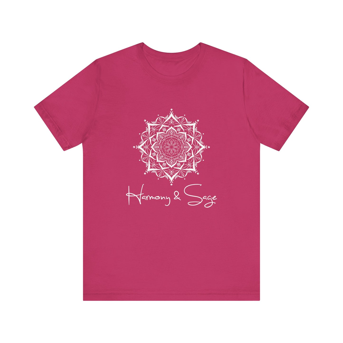 Mandala Harmony Unisex Logo Tee, Boho Style, Spiritual Gift, Meditation Shirt, Yoga Apparel, Casual Wear