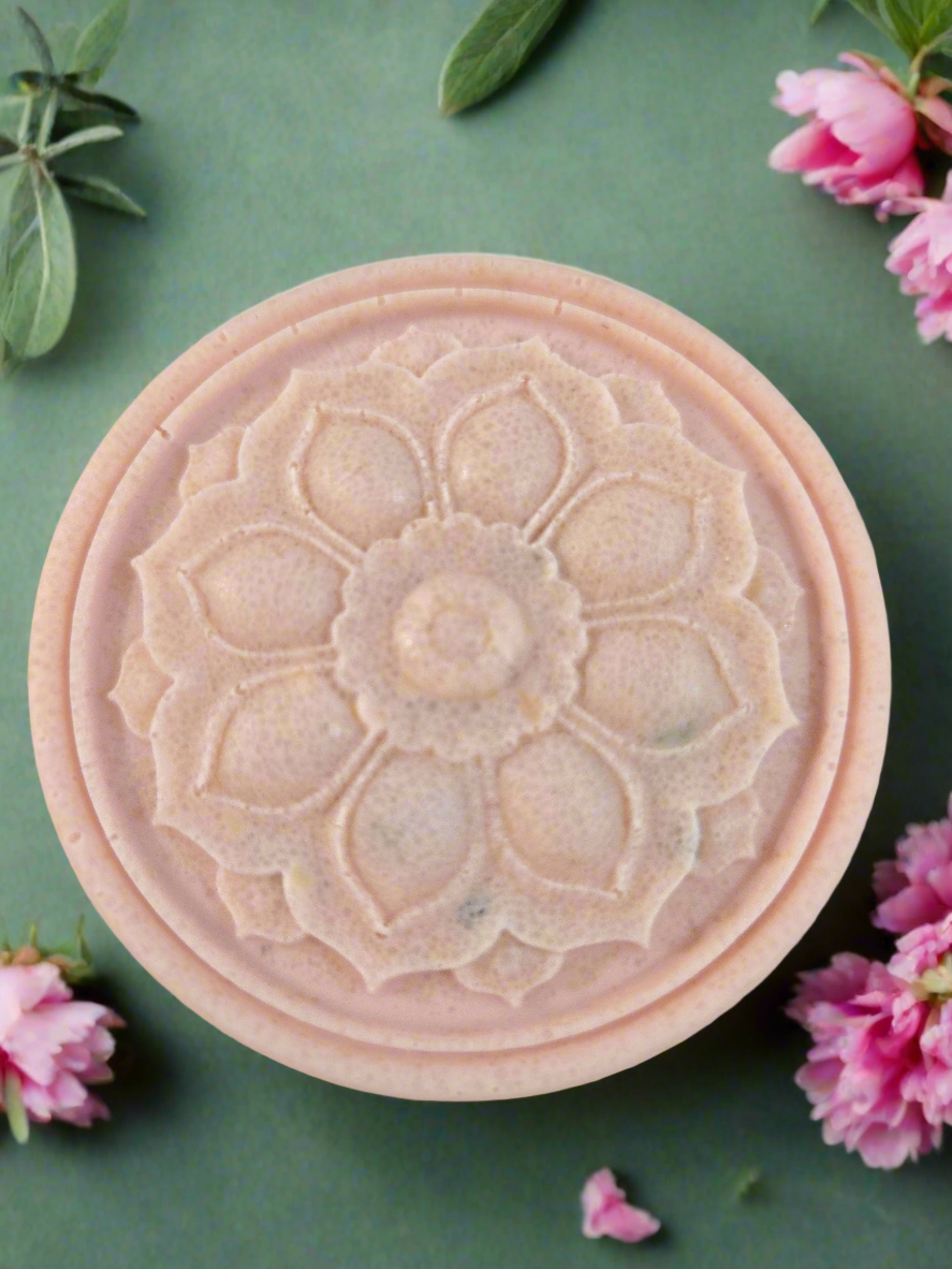 Pink Peony Paradise Oat Brown Sugar Scrub Bar (Detergent Free)