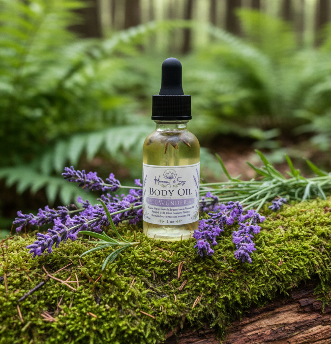 Lavender Body Oil - Limited Edition, Lavender, Sweet Almond Oil, Hemp Seed Oil, Vitamin E Oil