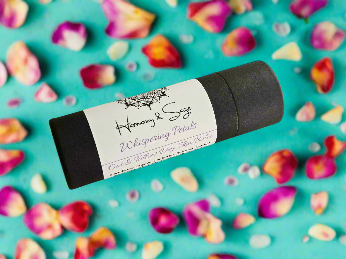 Black skin care product tube with white label on a wooden surface