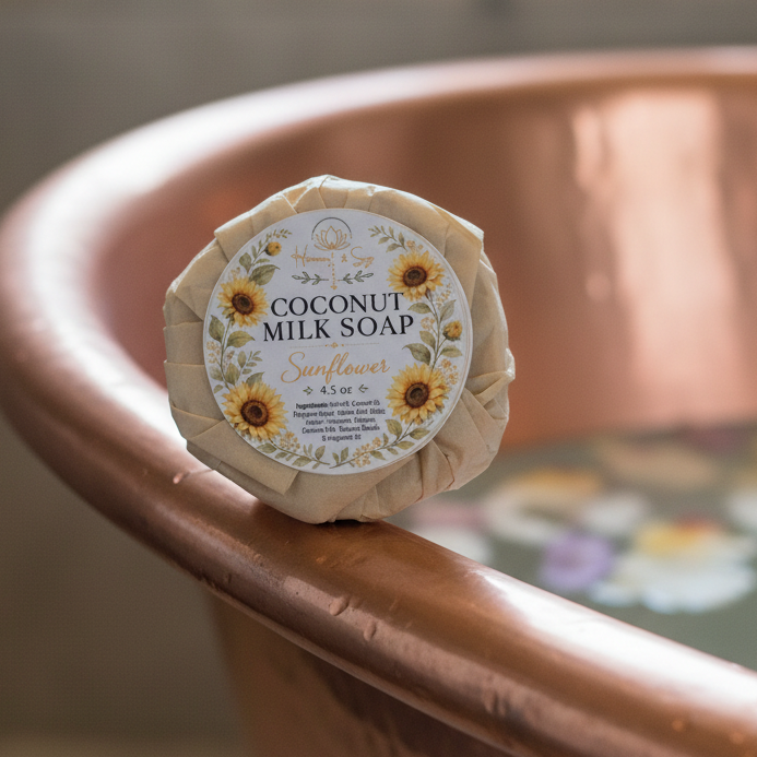 Sunflower Coconut Milk Detergent Free Soap