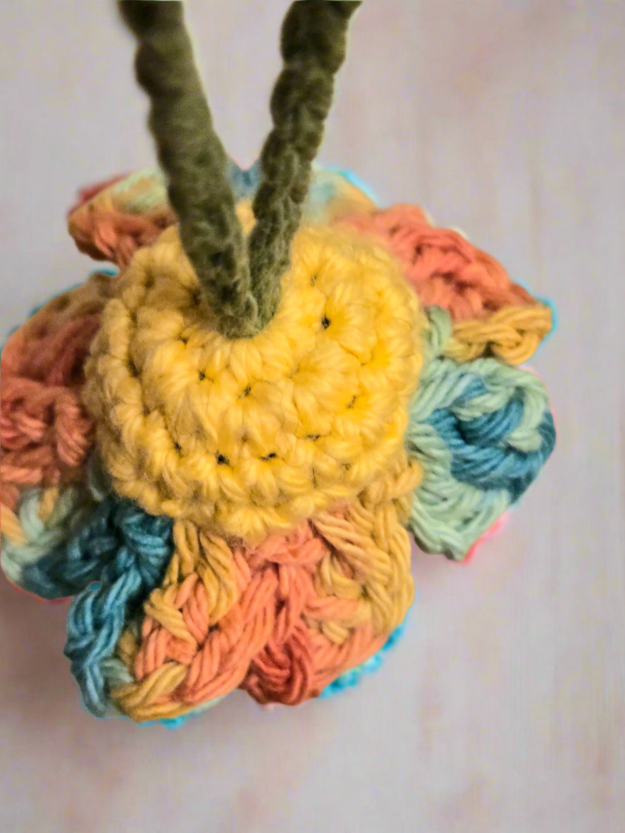 Crochet Flower Lip Balm Holder
