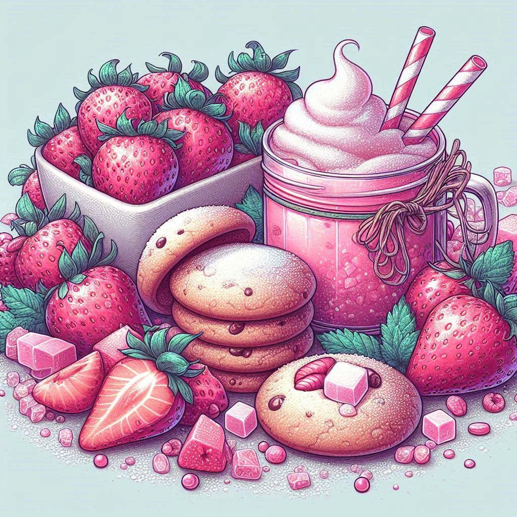 Sugared Strawberry Cookies Detergent Free Goats Milk Soap