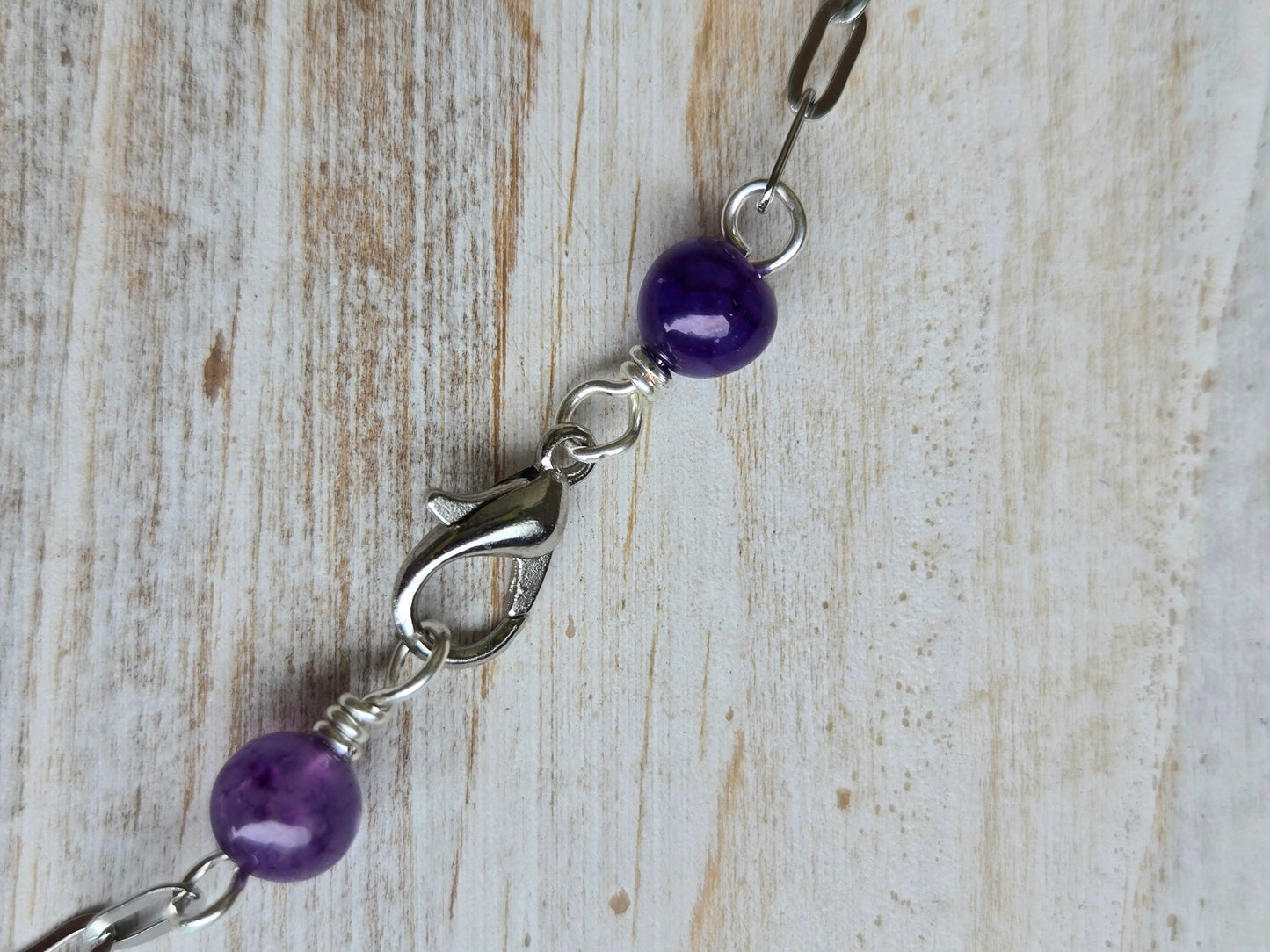 Purple Dragons Vein Lotus Healing Necklace