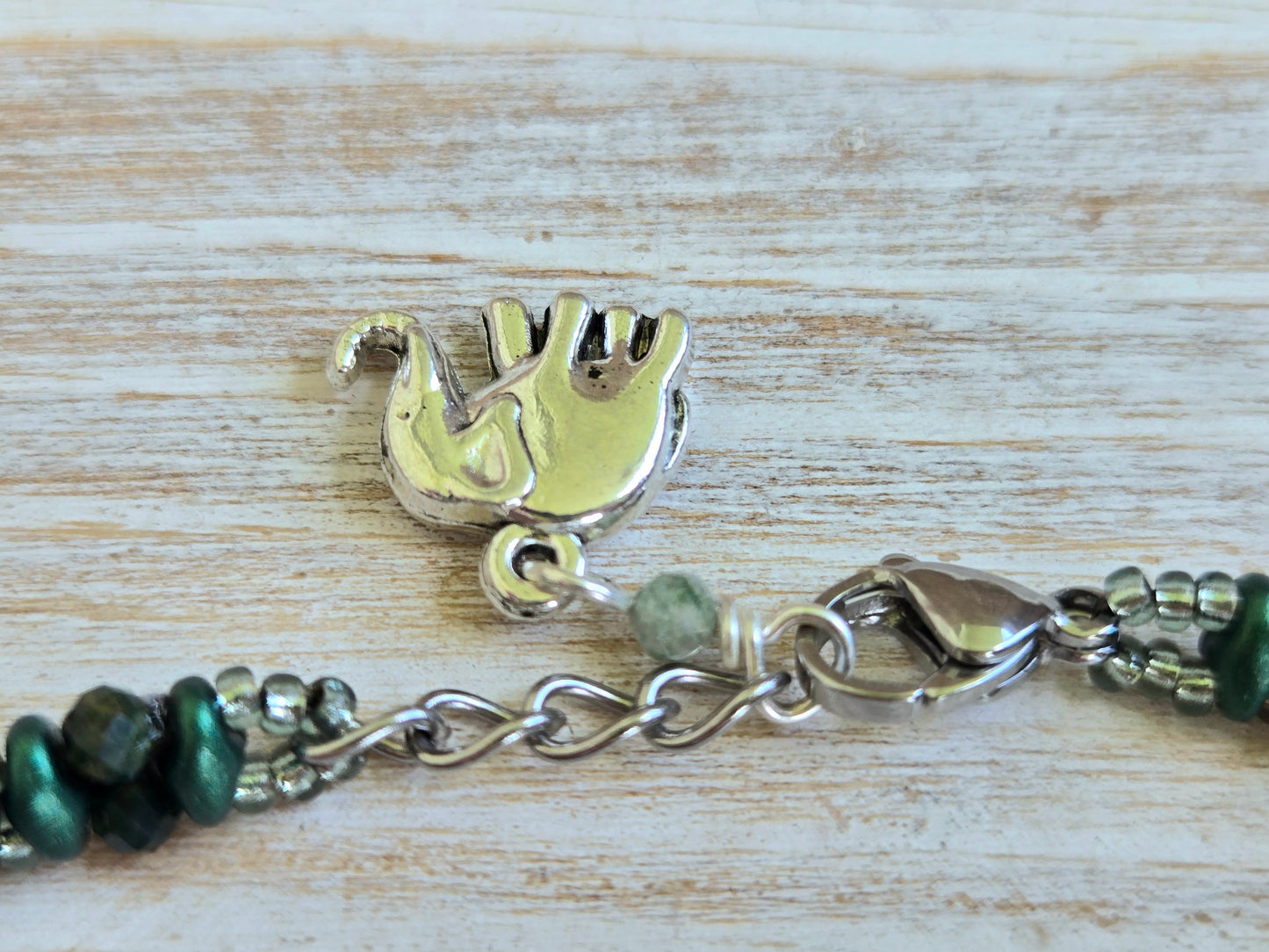 Indian Agate Handbeaded Healing Bracelet