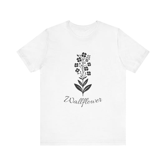 Wallflower Unisex Short Sleeve Tee - Botanical Graphic Shirt, Nature Lover Gift, Casual Wear, Eco-Friendly Fashion, Spring Outfit
