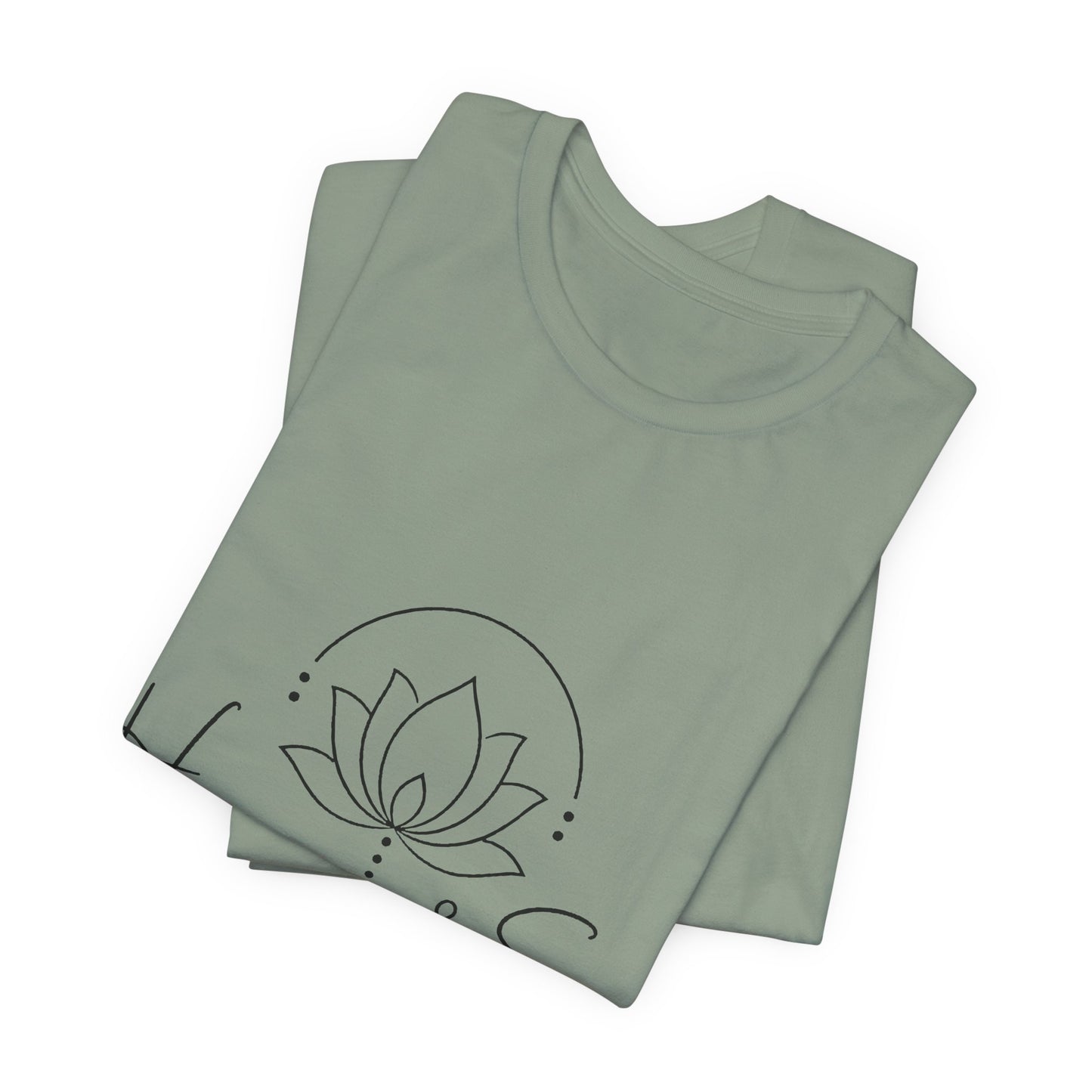 Harmony & Sage Tee — Lotus Graphic Mindful T-Shirt ("Created with Intention, Inspired by Nature")