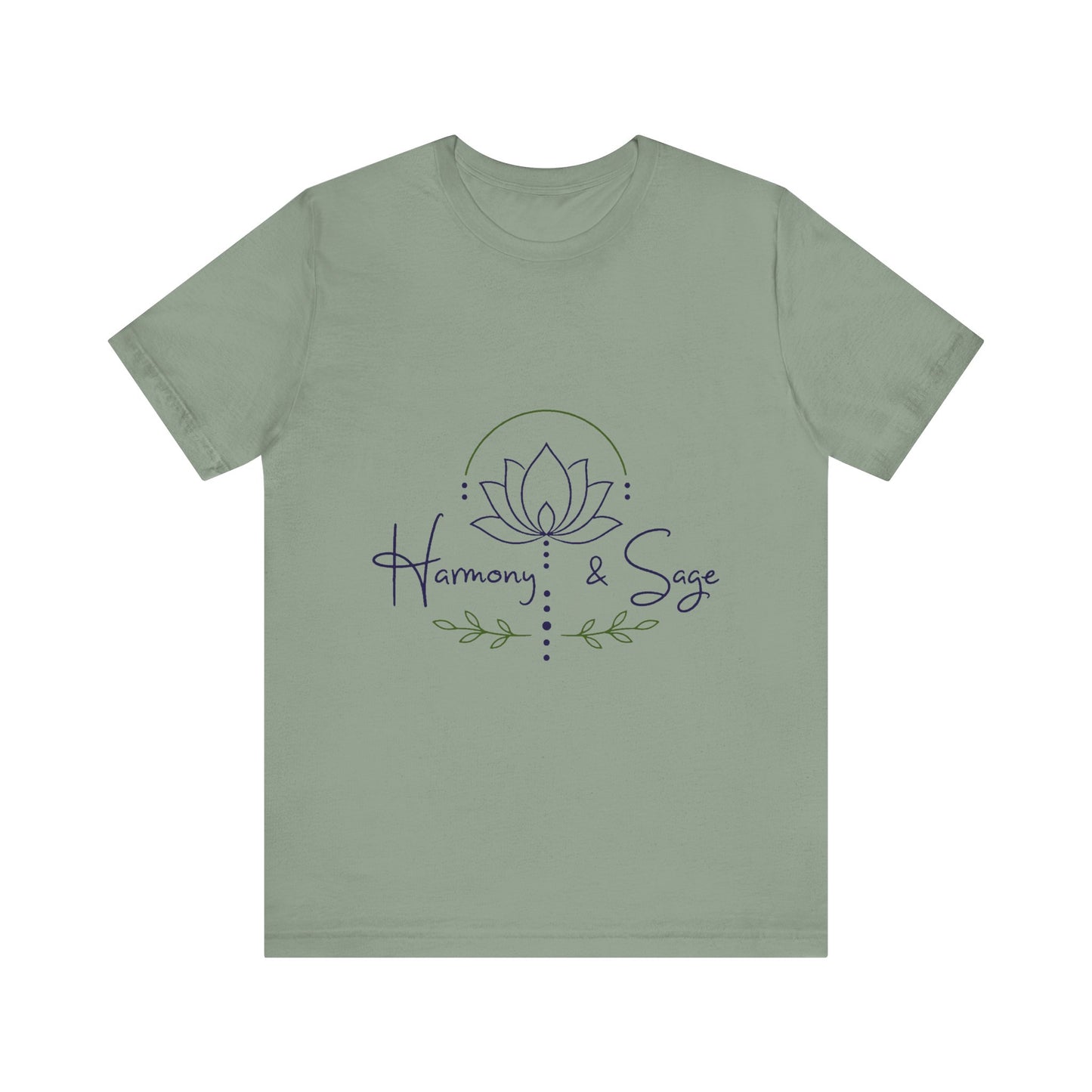Harmony & Sage Lotus Tee — Minimal Wellness Graphic T-Shirt