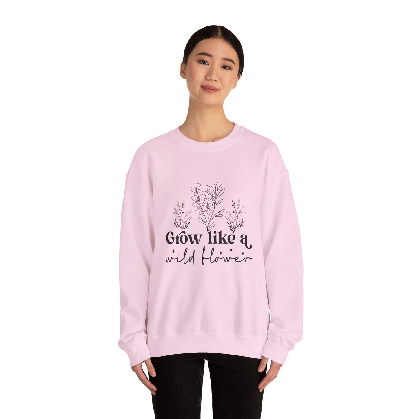 Unisex Wildflower Sweatshirt - Cozy Crewneck, Floral Design, Inspirational Gift, Spring Fashion, Nature Lover Apparel