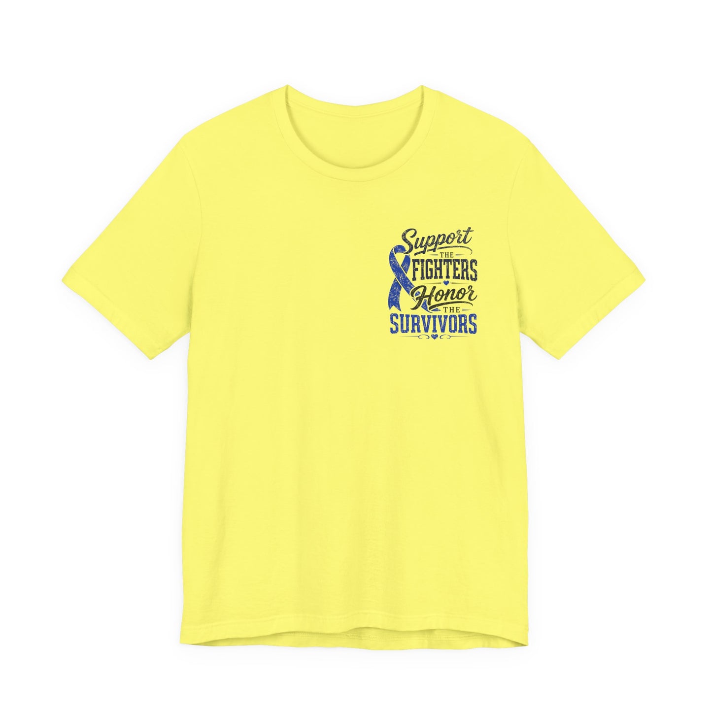Survivors Support Tee – "Support Fighters Honor Survivors" Ribbon T-Shirt