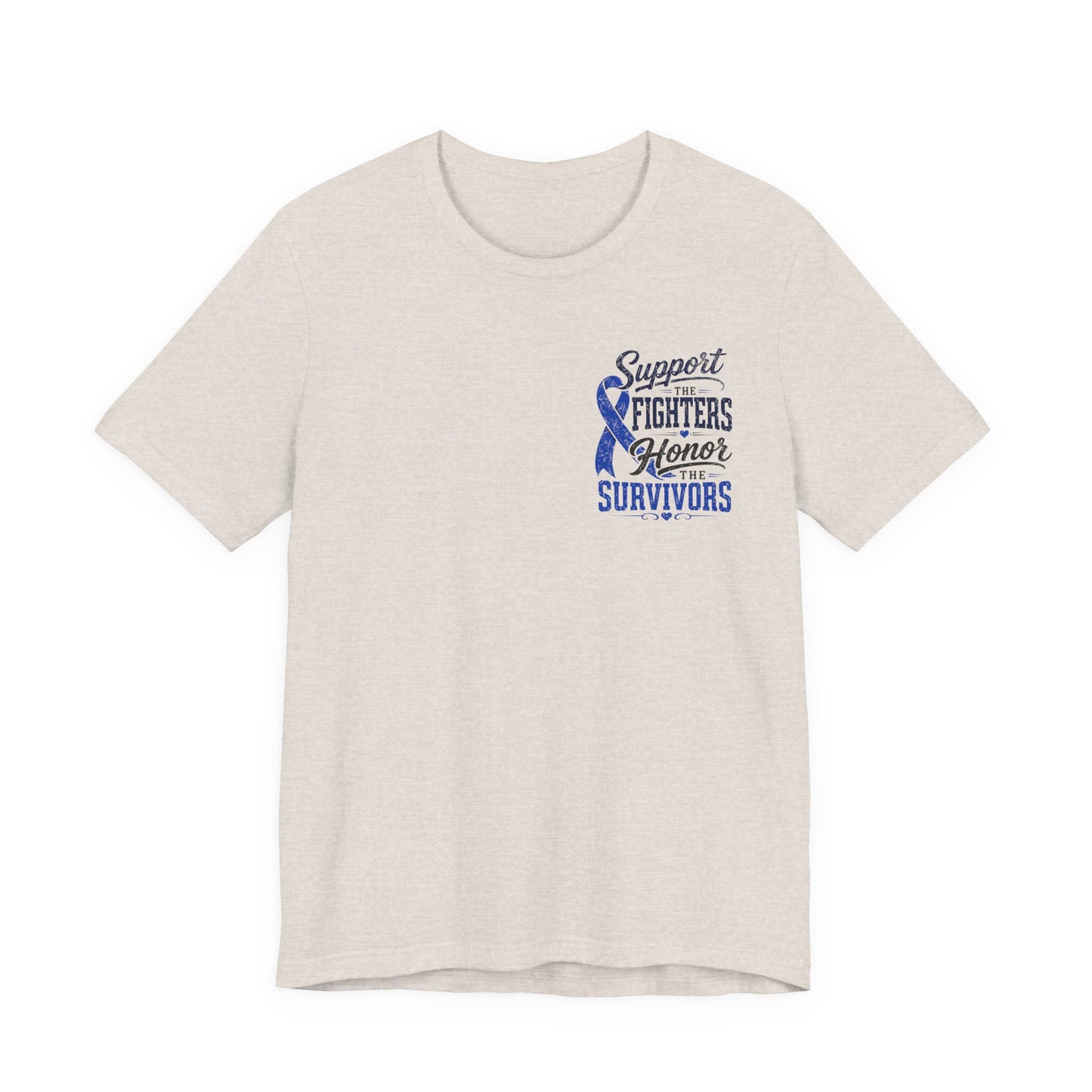 Survivors Support Tee – "Support Fighters Honor Survivors" Ribbon T-Shirt