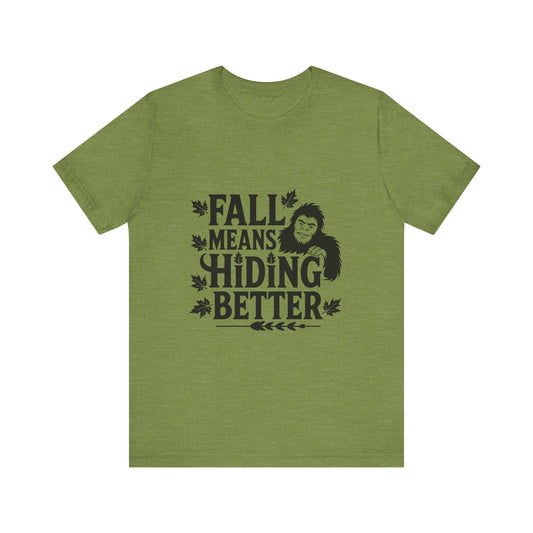 Fall-Themed Unisex Tee - Perfect for Autumn, Halloween, Sasquatch Lovers, Casual Wear, Gift Ideas