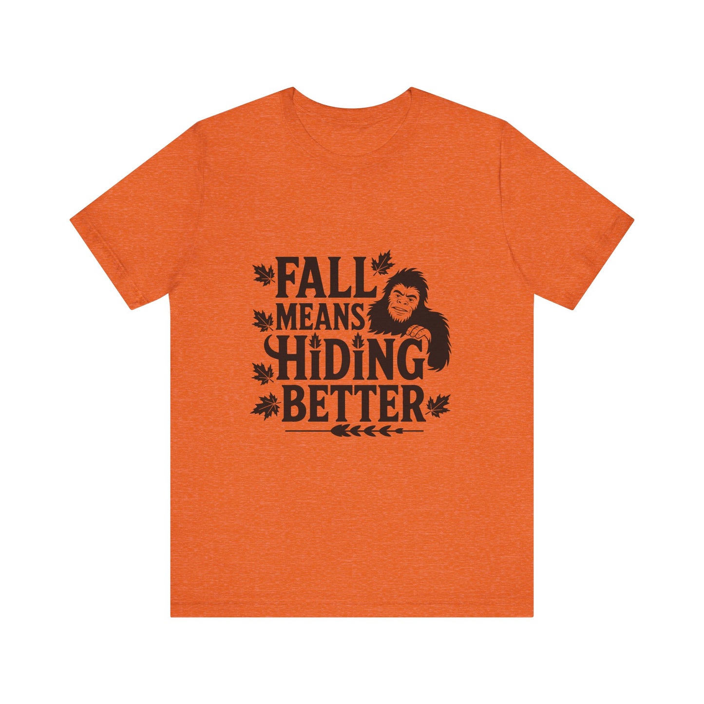 Fall-Themed Unisex Tee - Perfect for Autumn, Halloween, Sasquatch Lovers, Casual Wear, Gift Ideas