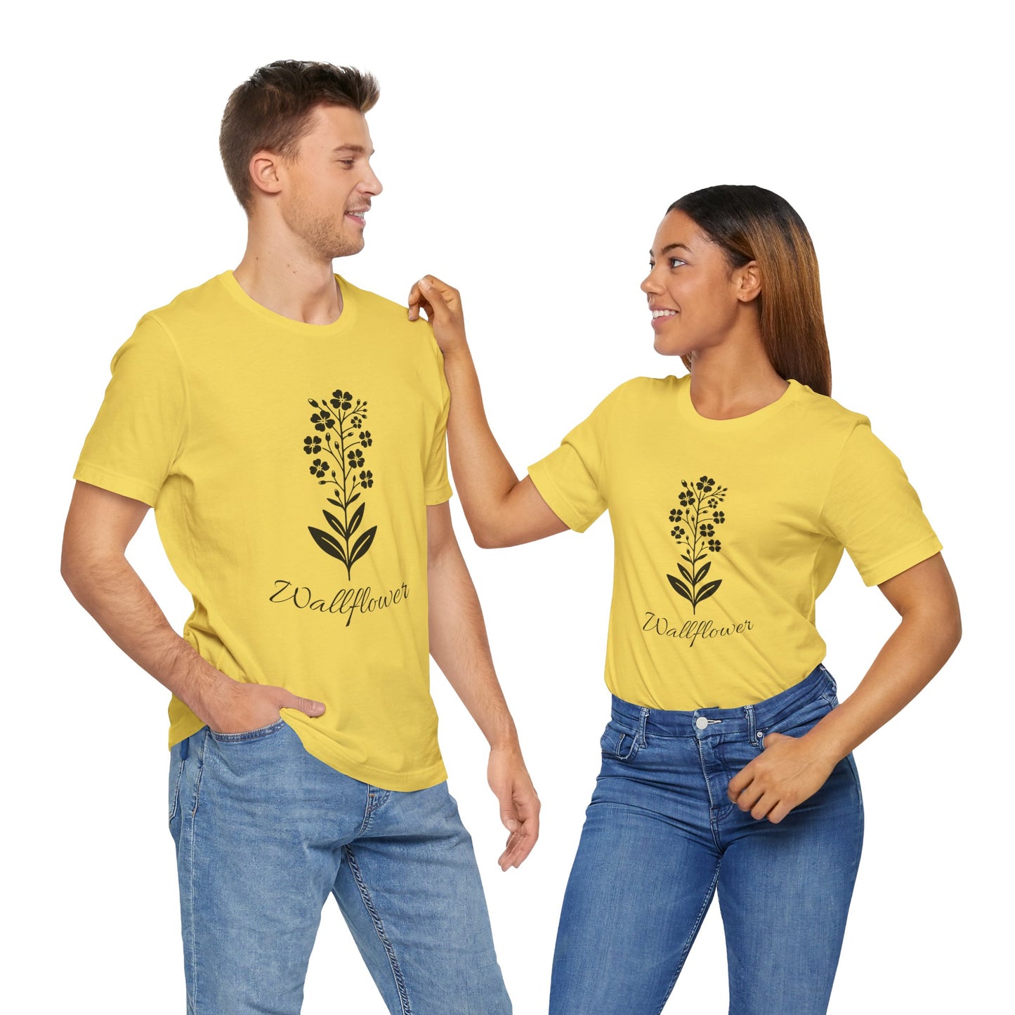Wallflower Unisex Short Sleeve Tee - Botanical Graphic Shirt, Nature Lover Gift, Casual Wear, Eco-Friendly Fashion, Spring Outfit
