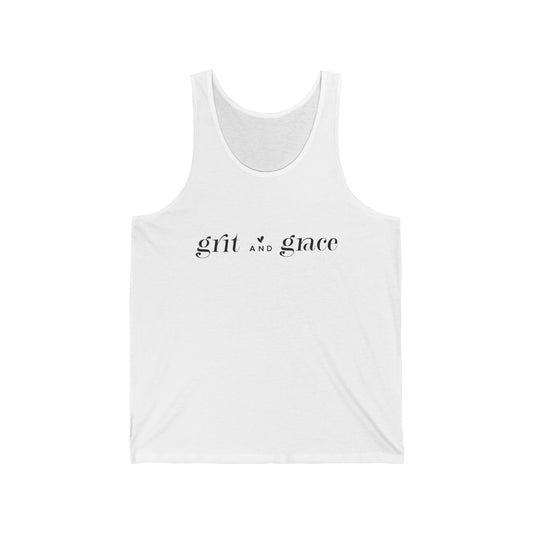 Grit and Grace Unisex Jersey Tank | Casual Tank Top for Everyday Wear | Perfect for Summer, Beach Days, Gifts and Holidays