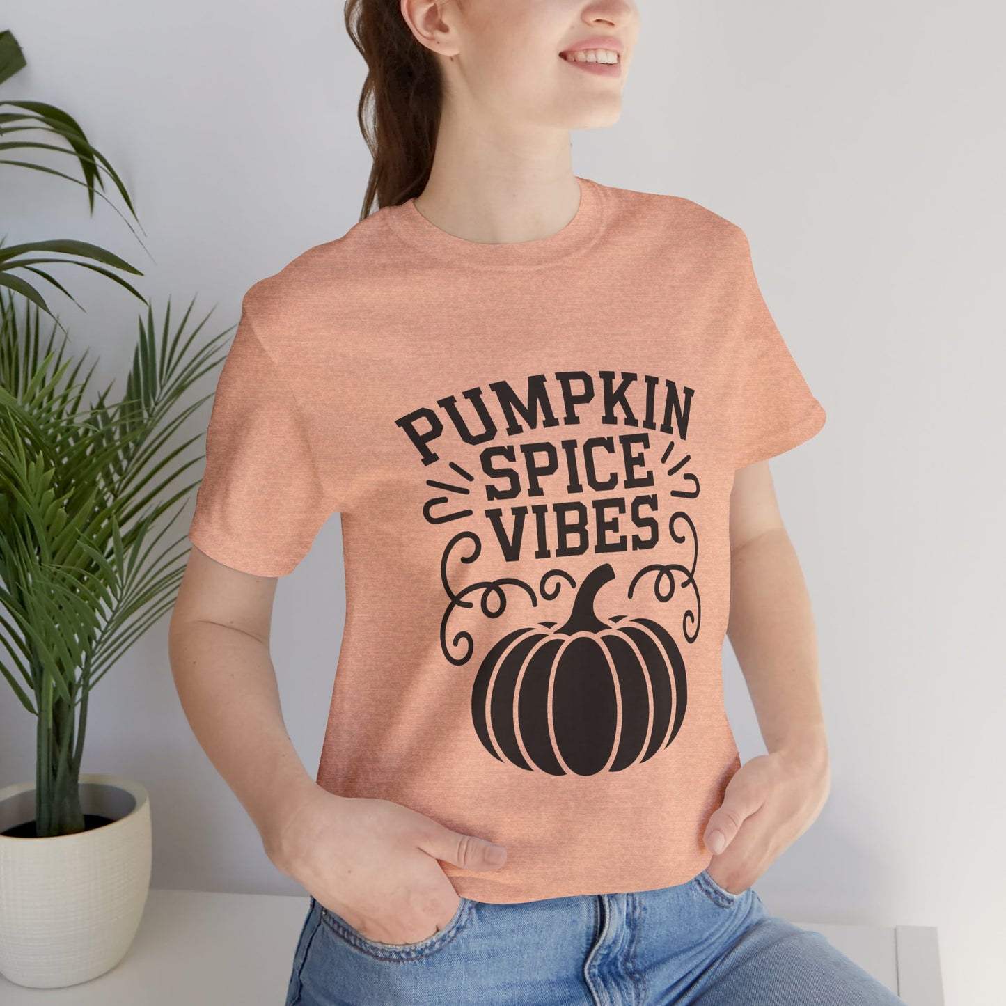 Pumpkin Spice Vibes Tee - Fall T-Shirt, Autumn Apparel, Halloween Shirt, Cozy Gift, Thanksgiving Top