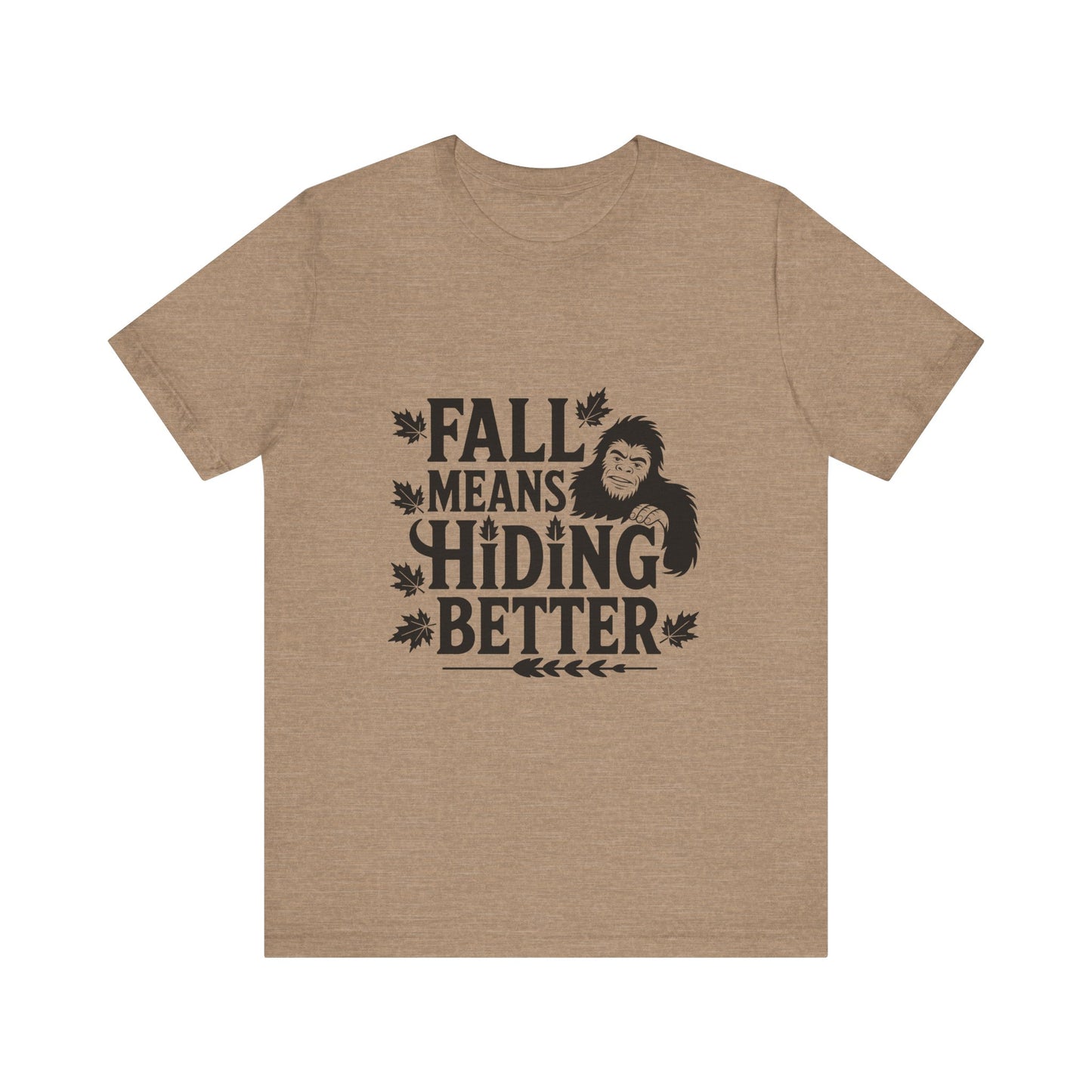Fall-Themed Unisex Tee - Perfect for Autumn, Halloween, Sasquatch Lovers, Casual Wear, Gift Ideas