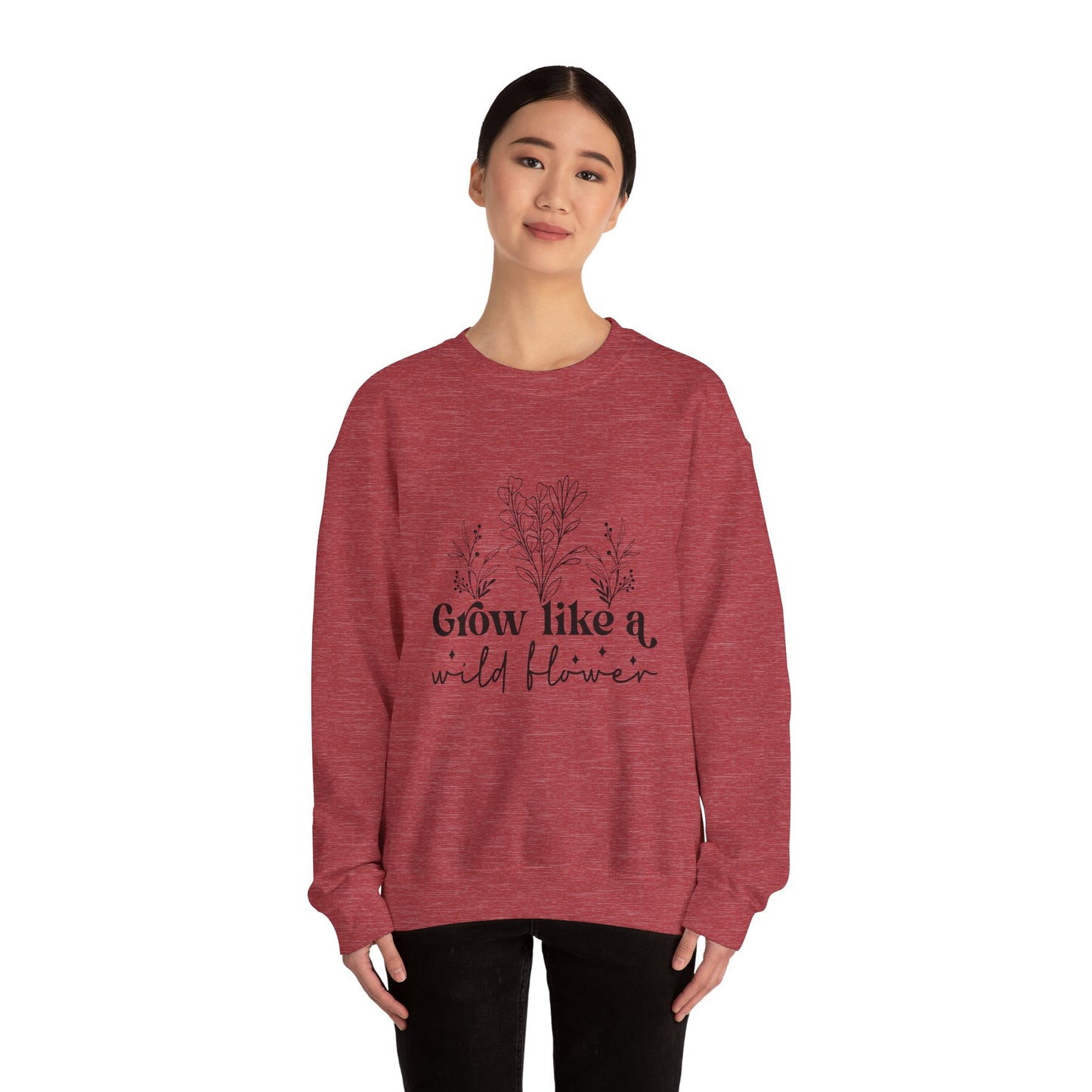 Unisex Wildflower Sweatshirt - Cozy Crewneck, Floral Design, Inspirational Gift, Spring Fashion, Nature Lover Apparel