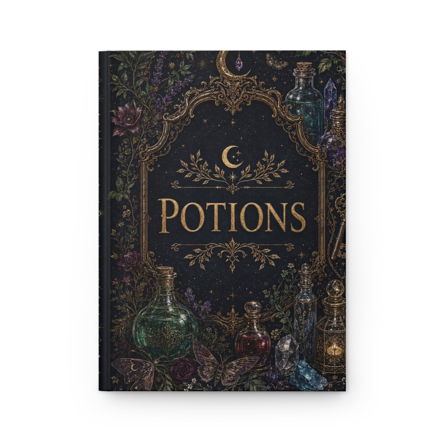 Potions Hardcover Journal — Witchy Apothecary Notebook for Spellwork & Potion Recipes