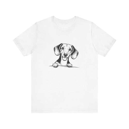 Adorable Dachshund Graphic Tee - Cute Dog Lover Shirt, Pet Owner Gift, Animal Lover Apparel, Casual Everyday Wear, Perfect for Birthdays