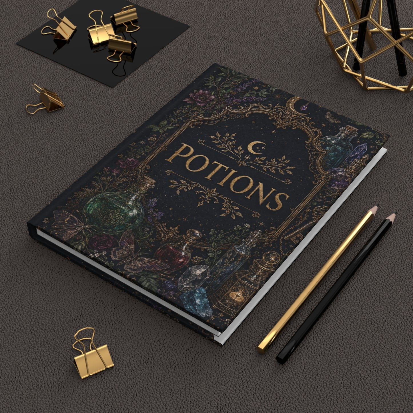 Potions Hardcover Journal — Witchy Apothecary Notebook for Spellwork & Potion Recipes