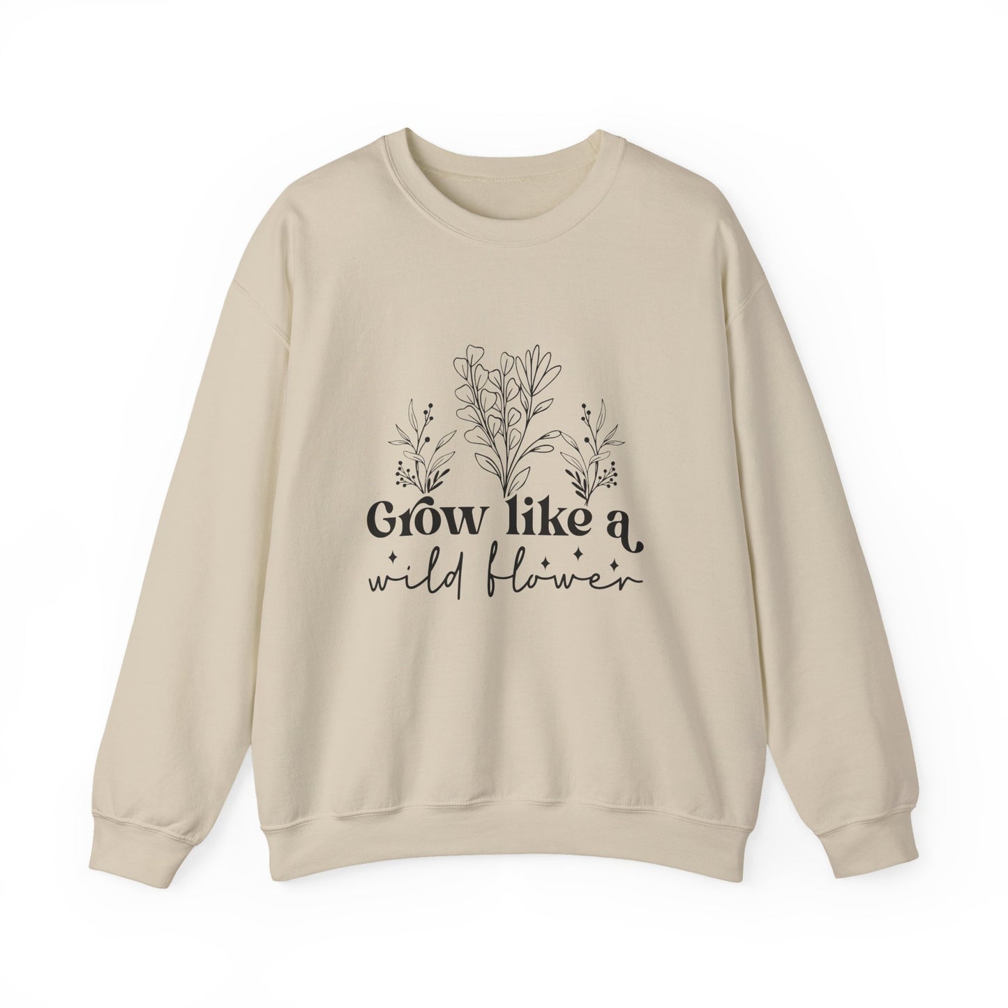 Unisex Wildflower Sweatshirt - Cozy Crewneck, Floral Design, Inspirational Gift, Spring Fashion, Nature Lover Apparel