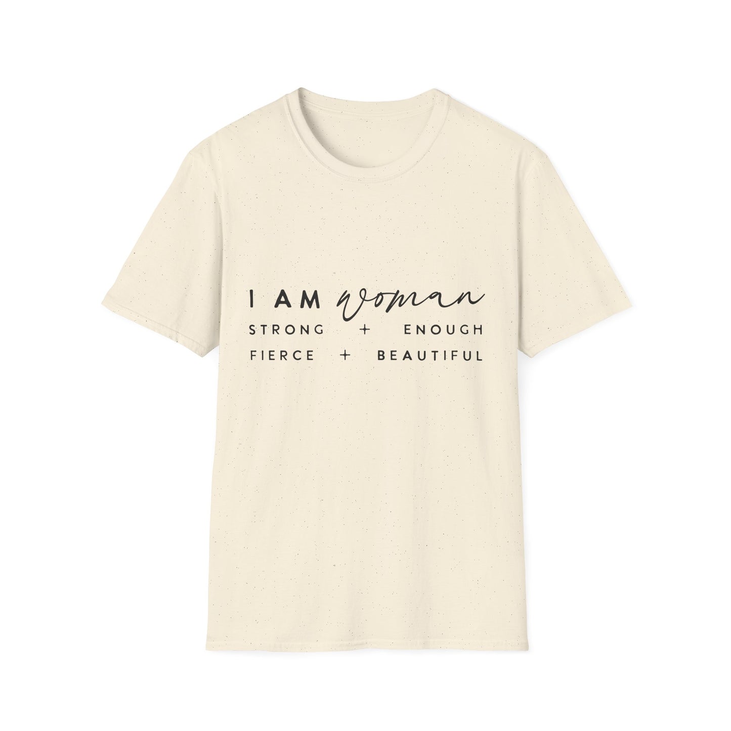 Empowering Woman T-Shirt | I Am Woman Strong + Fierce + Beautiful | Gift for Her, Feminist Apparel, Casual Wear, Motivational Tee