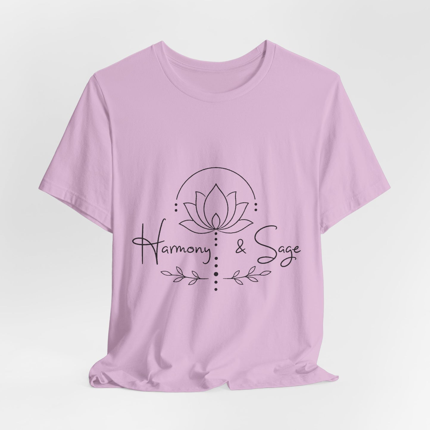 Harmony & Sage Tee — Lotus Graphic Mindful T-Shirt ("Created with Intention, Inspired by Nature")
