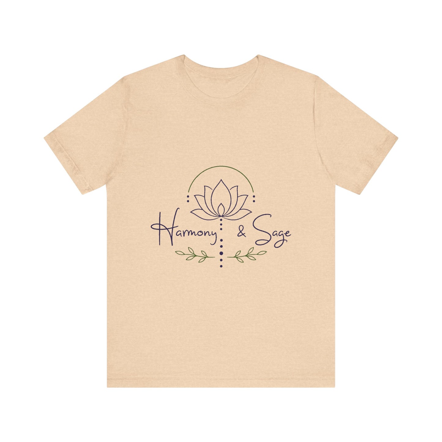 Harmony & Sage Lotus Tee — Minimal Wellness Graphic T-Shirt