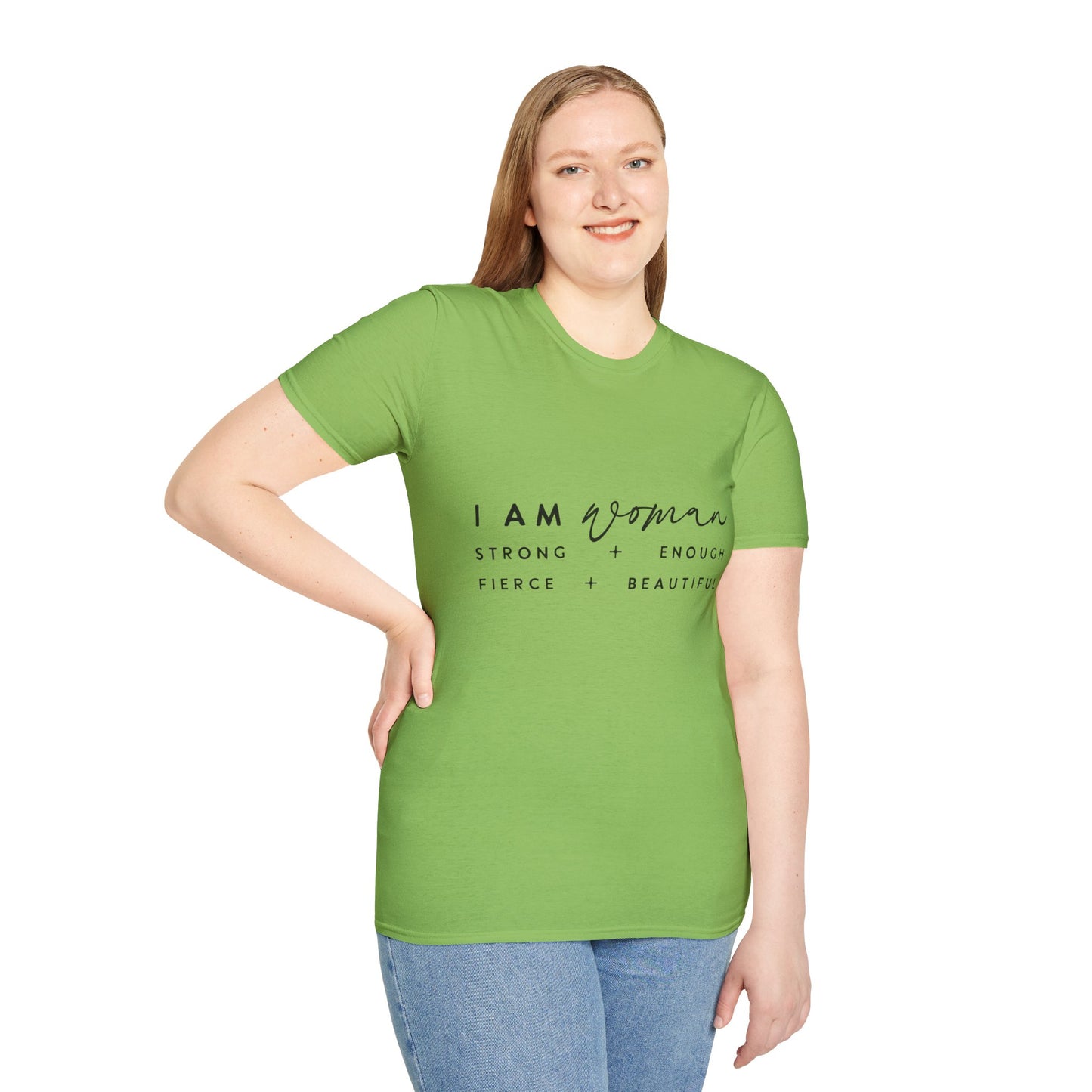 Empowering Woman T-Shirt | I Am Woman Strong + Fierce + Beautiful | Gift for Her, Feminist Apparel, Casual Wear, Motivational Tee