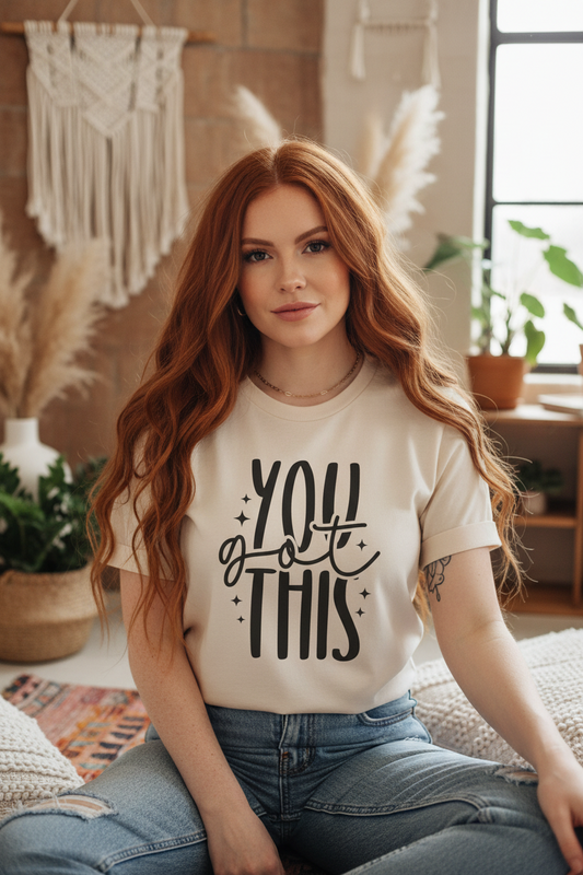 Motivational Unisex Tee - You Got This, Inspirational Gift, Positive Vibes, Self-Care, Everyday Wear, Encouragement Shirt
