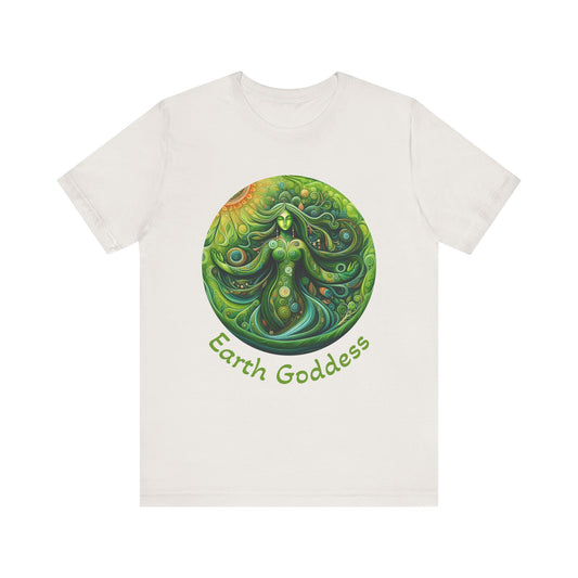 Earth Goddess Unisex Jersey Tee, Eco-Friendly Shirt, Nature Lover Tee, Spiritual Gift, Bohemian Style Top, Earth Day Apparel