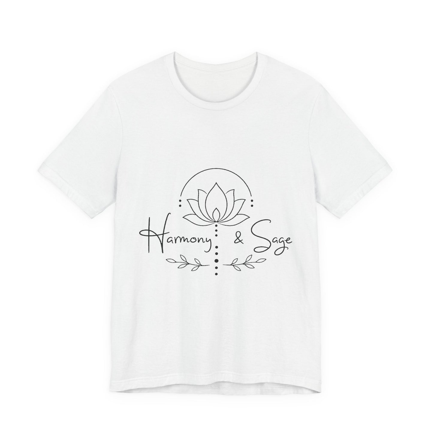 Harmony & Sage Tee — Lotus Graphic Mindful T-Shirt ("Created with Intention, Inspired by Nature")