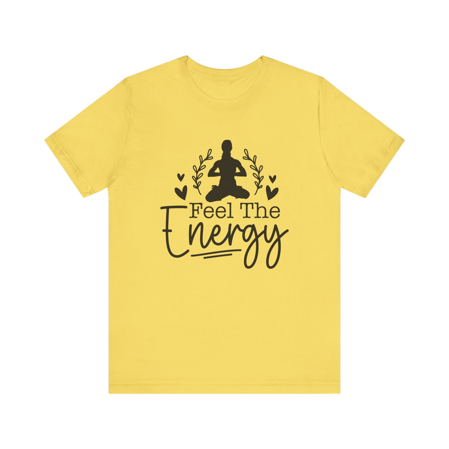 Feel the Energy Unisex Jersey Short Sleeve Tee, Yoga Shirt, Mindfulness Tee, Meditation T-Shirt, Gift for Wellness Lovers