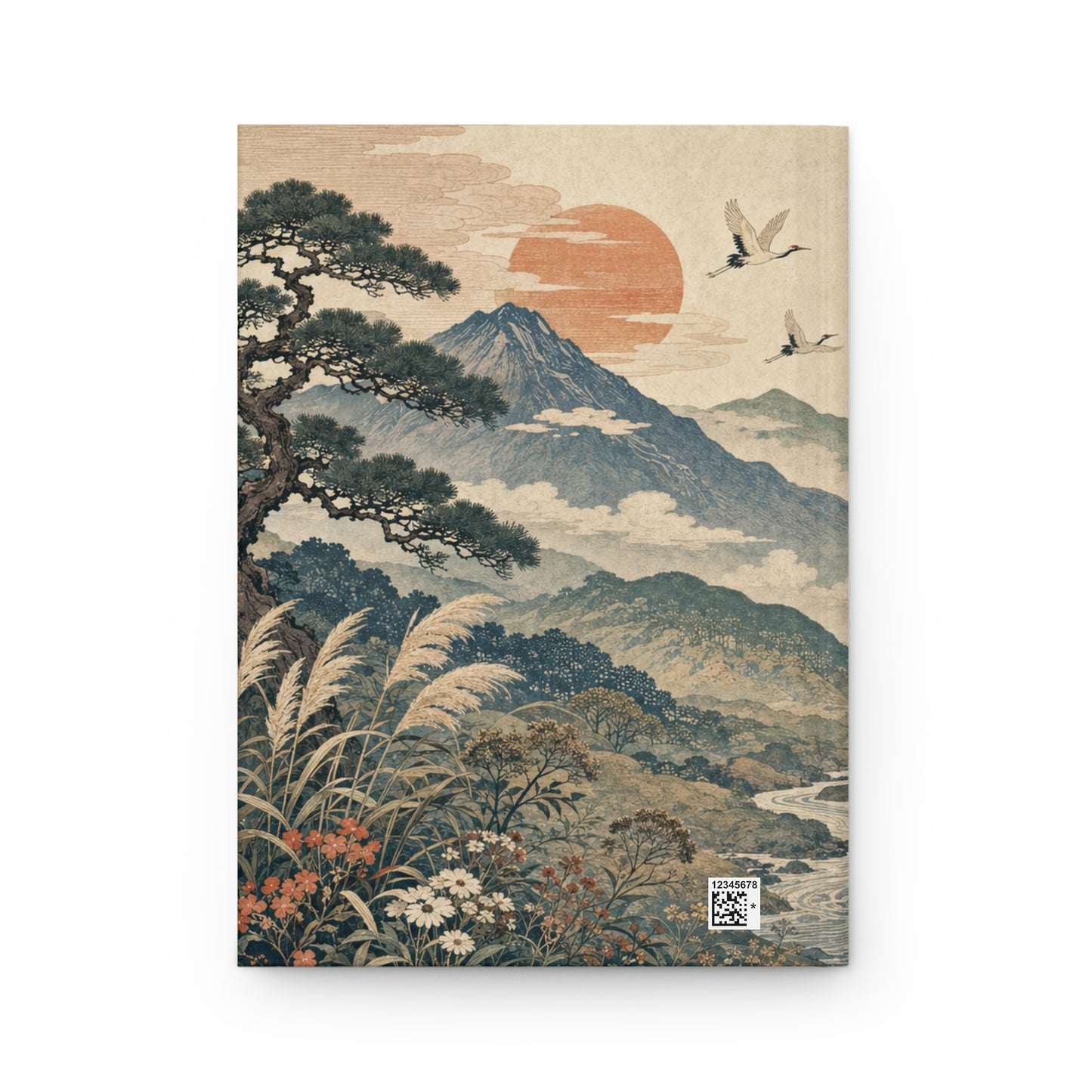 Vintage Mountain Journal — Hardcover Matte Notebook with Scenic Sunrise Design