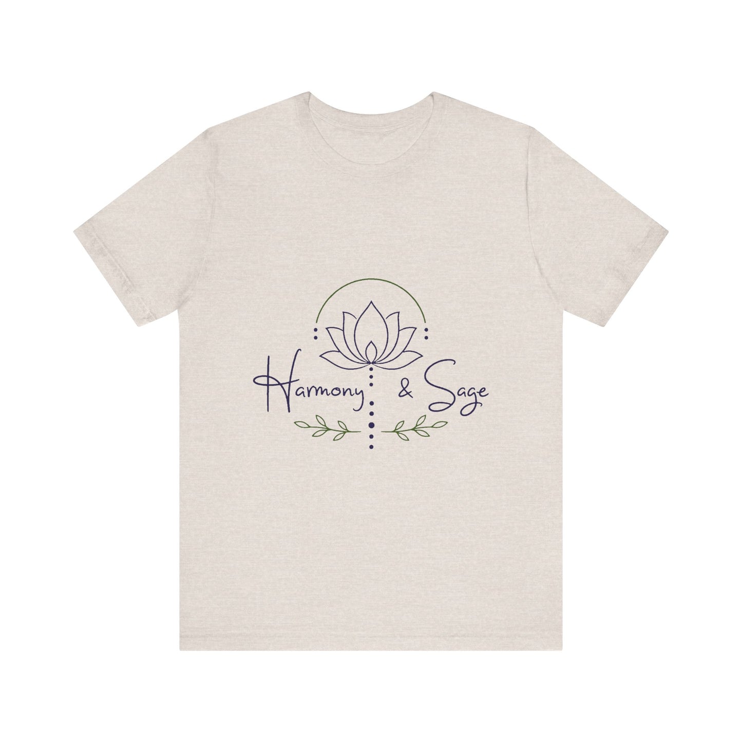 Harmony & Sage Lotus Tee — Minimal Wellness Graphic T-Shirt