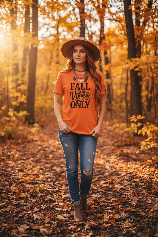 Unisex Fall Vibes Short Sleeve Tee, Casual Autumn Shirt, Seasonal Graphic Tee, Perfect for Thanksgiving, Cozy Fall Outfit