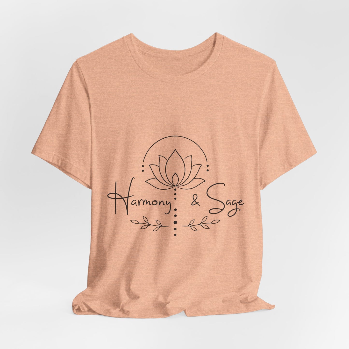 Harmony & Sage Tee — Lotus Graphic Mindful T-Shirt ("Created with Intention, Inspired by Nature")