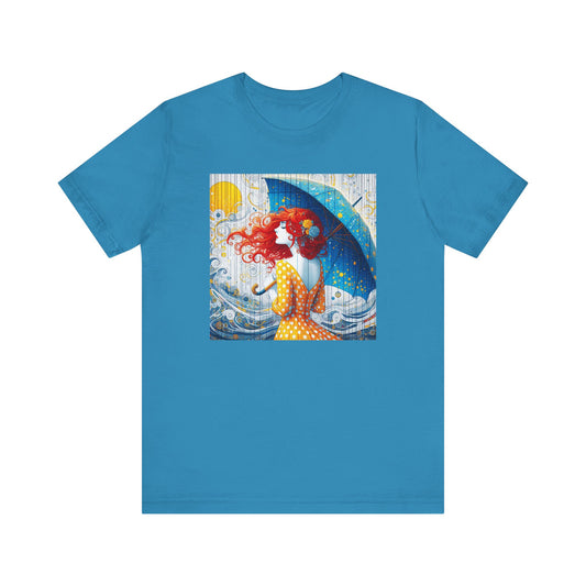 Whimsical Art Tee, Fun Graphic Shirt, Summer Vibes, Beach Day Apparel, Women's T-Shirt, Gift for Art Lovers