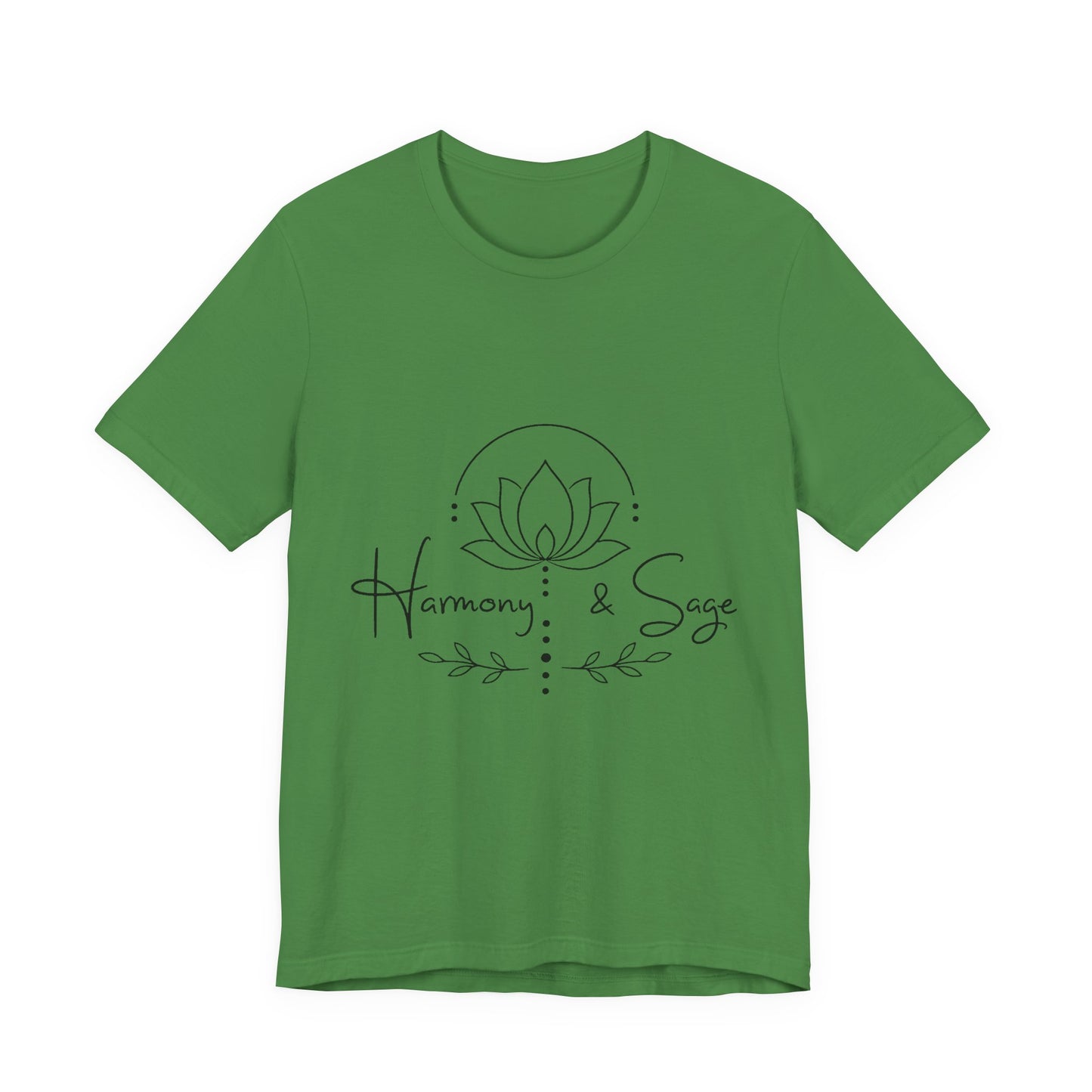 Harmony & Sage Tee — Lotus Graphic Mindful T-Shirt ("Created with Intention, Inspired by Nature")
