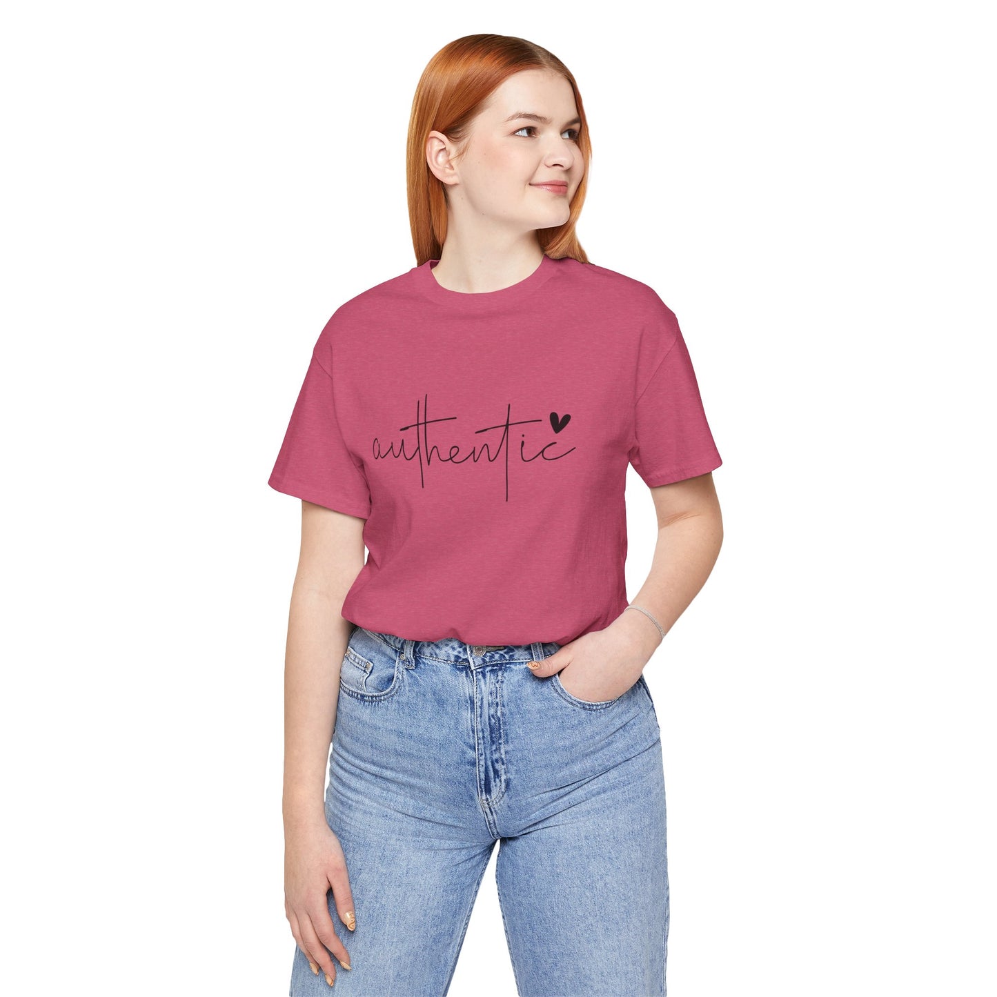 Authentic, Motivational T-Shirt, Unisex Inspirational Top, Self-Love Apparel, Everyday Casual Wear