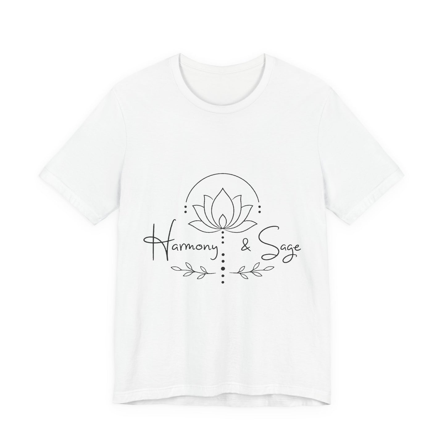 Harmony & Sage Tee — Lotus Graphic Mindful T-Shirt ("Created with Intention, Inspired by Nature")
