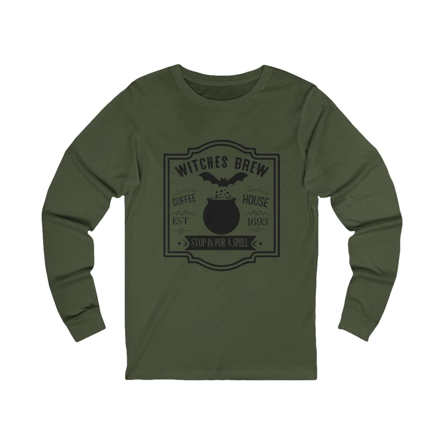 Witches Brew Long Sleeve Tee, Boho Vibes, Gift for Mystic Lovers, Halloween Apparel, Unisex Spirit Tee