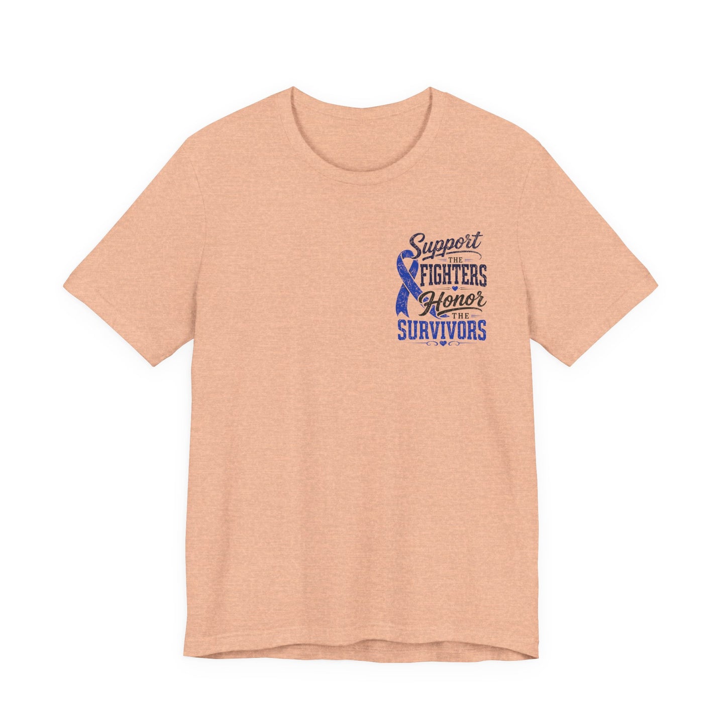 Survivors Support Tee – "Support Fighters Honor Survivors" Ribbon T-Shirt