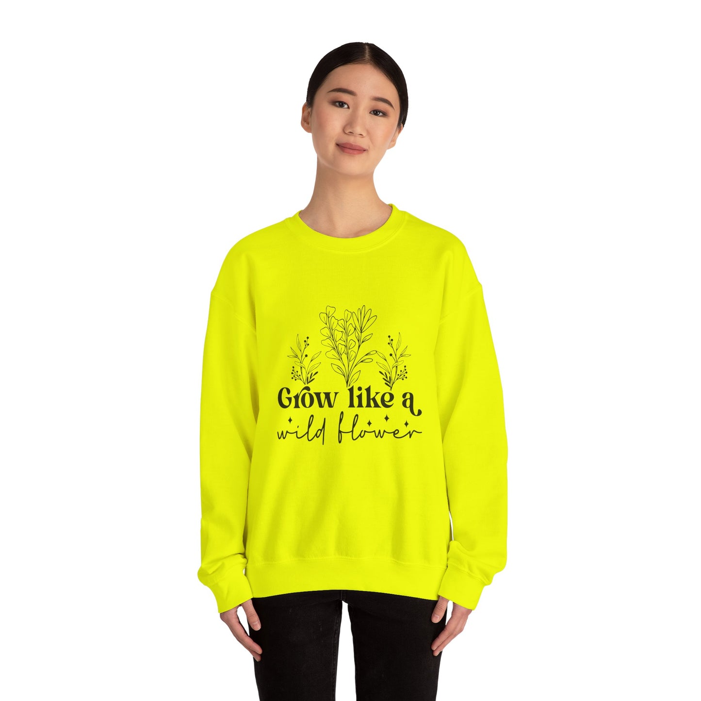Unisex Wildflower Sweatshirt - Cozy Crewneck, Floral Design, Inspirational Gift, Spring Fashion, Nature Lover Apparel