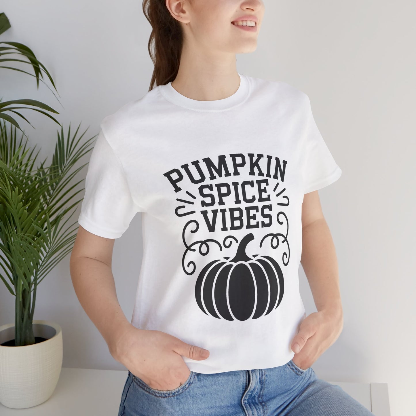 Pumpkin Spice Vibes Tee - Fall T-Shirt, Autumn Apparel, Halloween Shirt, Cozy Gift, Thanksgiving Top