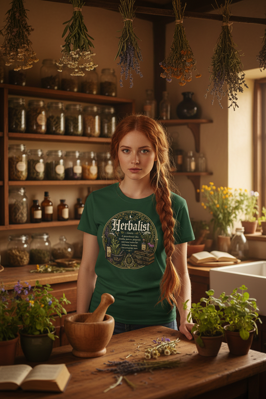 Herbalist Graphic T-Shirt — Vintage Botanical Definition Tee for Plant Lovers
